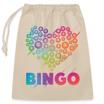 Bingo Player Heart Bingo - Verschließbarer Geschenkbeutel aus Baumwolle (25x30cm) - Natur - Vorne