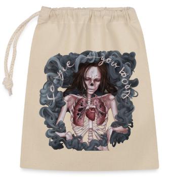 SKELETONS - Closable cotton gift bag (25x30cm) - nature - Front