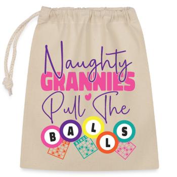 Bingo Player Grandma Naughty - Closable cotton gift bag (25x30cm) - nature - Front