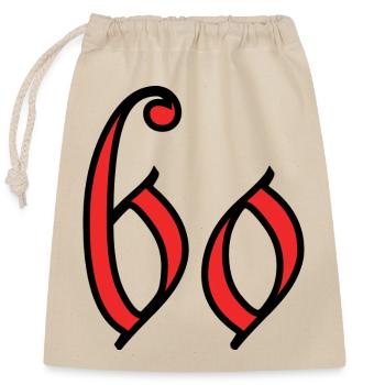 60 - Closable cotton gift bag (25x30cm) - nature - Front