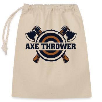 Axe Thrower Jeu de lancer de hache Hache Competition Axe - Sac cadeau en coton avec cordon (25 x 30 cm) - nature - Devant