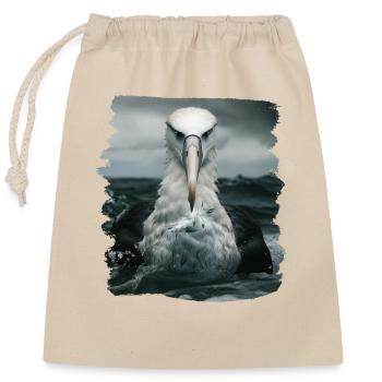 Albatross Albatrosse Albatros - Verschließbarer Geschenkbeutel aus Baumwolle (25x30cm) - Natur - Vorne