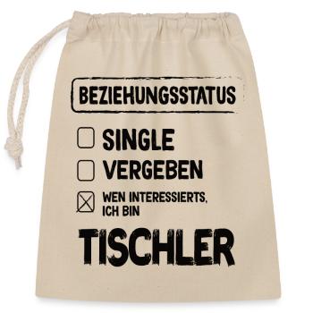 Carpenter Relationship Status - Closable cotton gift bag (25x30cm) - nature - Front