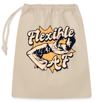 Flexible AF Ginga Capoeirista Tanzprofi - Verschließbarer Geschenkbeutel aus Baumwolle (25x30cm) - Natur - Vorne