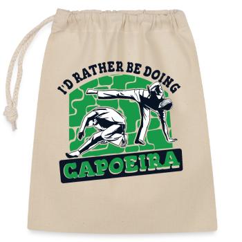 Ich würde lieber Capoeira Capoeirista Ginga machen - Verschließbarer Geschenkbeutel aus Baumwolle (25x30cm) - Natur - Vorne
