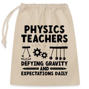 Professeur de sciences Professeur d’école Biologie Chimie P - Sac cadeau en coton avec cordon (25 x 30 cm) - nature - Devant