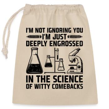 Professeur de sciences Professeur d’école Biologie Chimie P - Sac cadeau en coton avec cordon (25 x 30 cm) - nature - Devant