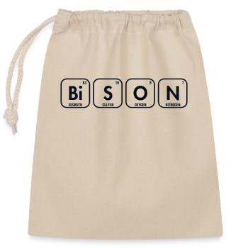 Bison Tableau périodique des éléments Buffalo Bovinae - Sac cadeau en coton avec cordon (25 x 30 cm) - nature - Devant