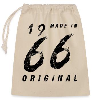 Made In 1966 Original Geburtstag Grunge Distressed - Verschließbarer Geschenkbeutel aus Baumwolle (25x30cm) - Natur - Vorne