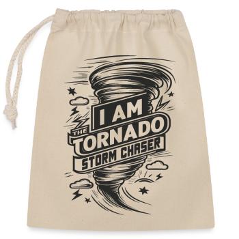 Je suis l’amoureux des ouragans Tornado Twister - Sac cadeau en coton avec cordon (25 x 30 cm) - nature - Devant