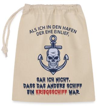 Scheidung - Verschließbarer Geschenkbeutel aus Baumwolle (25x30cm) - Natur - Vorne
