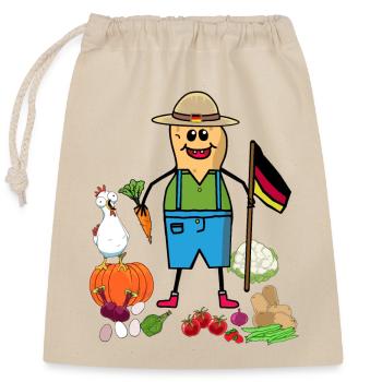 Producteurs d’arachides Producteurs Légumes Allemagne Drapeau - Sac cadeau en coton avec cordon (25 x 30 cm) - nature - Devant