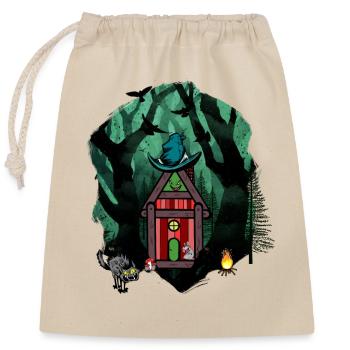 Wald Märchen Märchenfigur Kind Kinder Waldtiere - Verschließbarer Geschenkbeutel aus Baumwolle (25x30cm) - Natur - Vorne