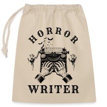 Horreur Écrivain Littérature Écriture Machine à écrire - Sac cadeau en coton avec cordon (25 x 30 cm) - nature - Devant