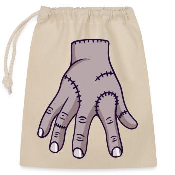 Zombie Hand - Closable cotton gift bag (25x30cm) - nature - Front