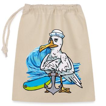 Seagulls Seaman Seagull Seamen Sailor Ahoy - Closable cotton gift bag (25x30cm) - nature - Front