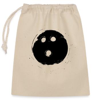 boule de bowling - Sac cadeau en coton avec cordon (25 x 30 cm) - nature - Devant