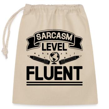 Foreign Language Teacher School Languages Teachers - Closable cotton gift bag (25x30cm) - nature - Front