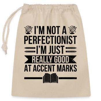 Foreign Language Teacher School Languages Teachers - Closable cotton gift bag (25x30cm) - nature - Front