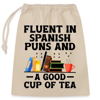 Foreign Language Teacher School Languages Teachers - Closable cotton gift bag (25x30cm) - nature - Front