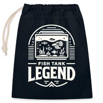 Fish Tank Legend - Verschließbarer Geschenkbeutel aus Baumwolle (25x30cm) - Navy - Vorne