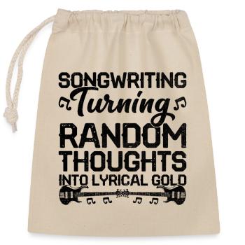 Musician Songwriter Singer Musician Music Music Pr - Closable cotton gift bag (25x30cm) - nature - Front