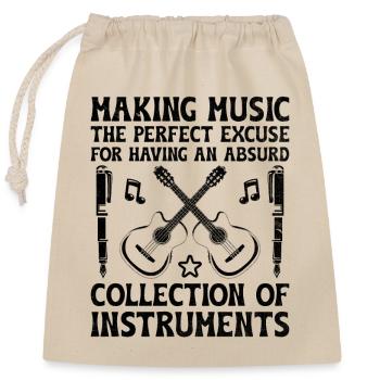 Musiker Songwriter Sänger Musiker Musik Musik Pr - Verschließbarer Geschenkbeutel aus Baumwolle (25x30cm) - Natur - Vorne