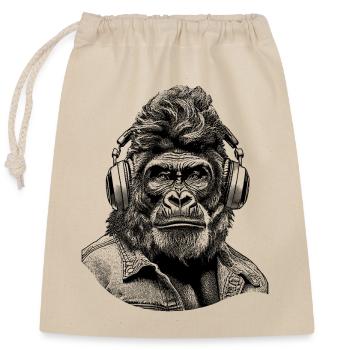 Chemise Hard Rock Gorilla Design - Sac cadeau en coton avec cordon (25 x 30 cm) - nature - Devant