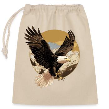 Bald Eagle Weißkopfseeadler - Closable cotton gift bag (25x30cm) - nature - Front