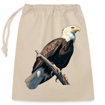 Bald Eagle Weißkopfseeadler - Closable cotton gift bag (25x30cm) - nature - Front