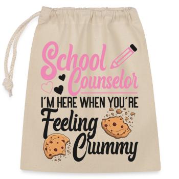 Conseiller scolaire Pun Cookie School - Sac cadeau en coton avec cordon (25 x 30 cm) - nature - Devant