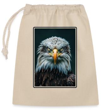 Bald Eagle Weißkopfseeadler - Closable cotton gift bag (25x30cm) - nature - Front