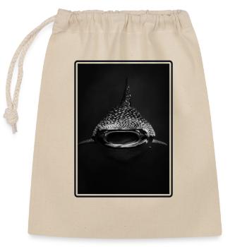 Whale Shark Walhaie Walhai - Verschließbarer Geschenkbeutel aus Baumwolle (25x30cm) - Natur - Vorne