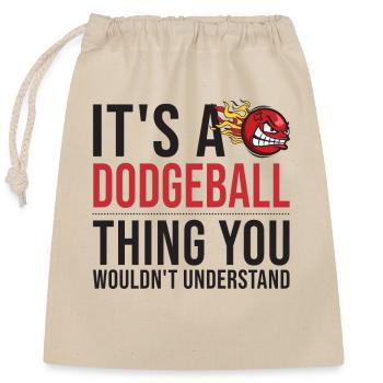 C’est un jeu d’équipe de ballon chasseur Prisonball - Sac cadeau en coton avec cordon (25 x 30 cm) - nature - Devant