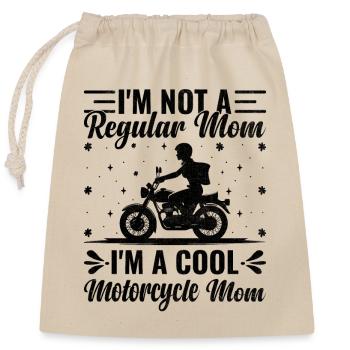 Je ne suis pas une maman ordinaire Je suis une maman de moto cool - Sac cadeau en coton avec cordon (25 x 30 cm) - nature - Devant
