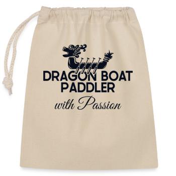 Drachenboot-Paddler mit Leidenschaft Paddler Trommler - Verschließbarer Geschenkbeutel aus Baumwolle (25x30cm) - Natur - Vorne
