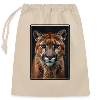 Cougar Mountain Lion Mountain Lion - Sac cadeau en coton avec cordon (25 x 30 cm) - nature - Devant