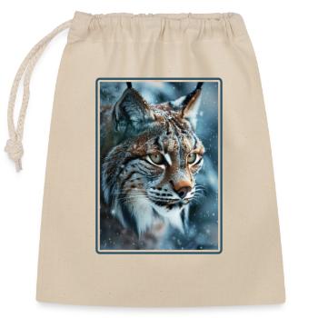 Lynx Luchse Luchs - Sac cadeau en coton avec cordon (25 x 30 cm) - nature - Devant