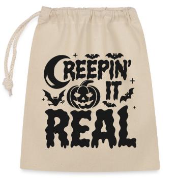 S’effrayer - Sac cadeau en coton avec cordon (25 x 30 cm) - nature - Devant