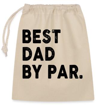 Best Dad By Par Golfer - Verschließbarer Geschenkbeutel aus Baumwolle (25x30cm) - Natur - Vorne