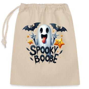 Halloween Partnerlook Spooky Boobe Design - Verschließbarer Geschenkbeutel aus Baumwolle (25x30cm) - Natur - Vorne