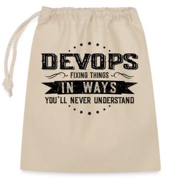 Developer Colleagues Gift Profession Saying Funny - Closable cotton gift bag (25x30cm) - nature - Front