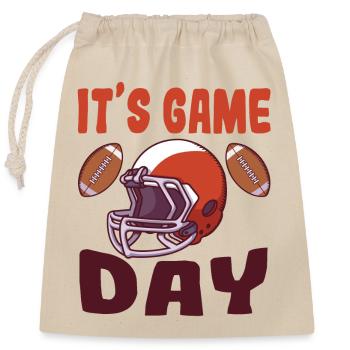 Plaqueur footballeur C’est un jeu de football - Sac cadeau en coton avec cordon (25 x 30 cm) - nature - Devant