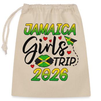 Voyage entre filles en Jamaïque 2026 - Sac cadeau en coton avec cordon (25 x 30 cm) - nature - Devant