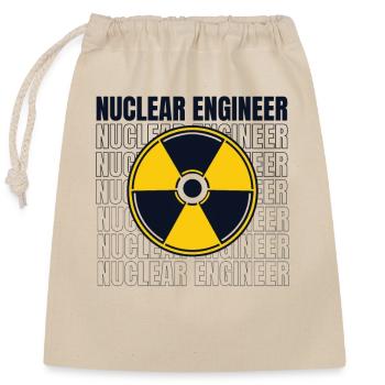 Nuklearingenieur Uranenergie Nuklearingenieur - Verschließbarer Geschenkbeutel aus Baumwolle (25x30cm) - Natur - Vorne