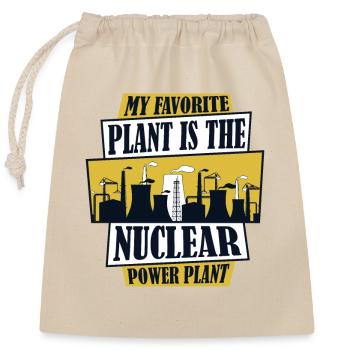 Favorite Plant Is Nuclear Power Plant Nuclear - Closable cotton gift bag (25x30cm) - nature - Front