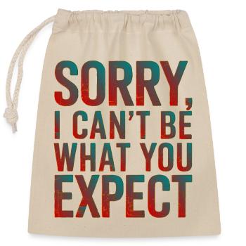 CE QUE VOUS ATTENDEZ - Sac cadeau en coton avec cordon (25 x 30 cm) - nature - Devant