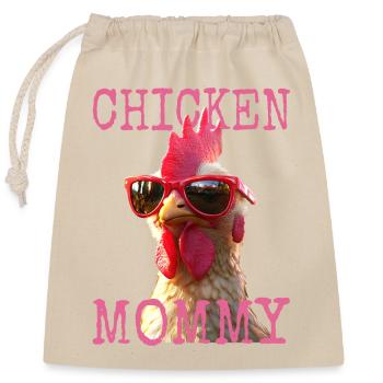 Poulet Maman Poulet Maman Femme du fermier Poules Fête des mères - Sac cadeau en coton avec cordon (25 x 30 cm) - nature - Devant