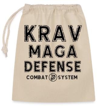 Krav Maga Autodéfense Sport de combat Arts martiaux - Sac cadeau en coton avec cordon (25 x 30 cm) - nature - Devant
