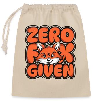 Zero Fox Given Canidae Caninae Rotfuchs Fuchs Liebhaber - Verschließbarer Geschenkbeutel aus Baumwolle (25x30cm) - Natur - Vorne